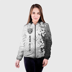 Куртка с капюшоном женская West Ham - white gradient по-вертикали, цвет: 3D-черный — фото 2