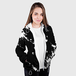 Куртка с капюшоном женская Doom палач лого, цвет: 3D-белый — фото 2