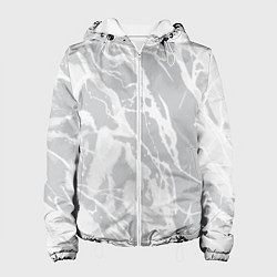 Куртка с капюшоном женская Светлый серый абстракция, цвет: 3D-белый