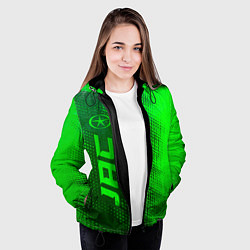 Куртка с капюшоном женская JAC - green gradient по-вертикали, цвет: 3D-черный — фото 2
