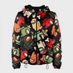 Куртка с капюшоном женская Персонажи Among us, цвет: 3D-черный