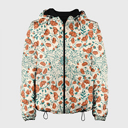 Женская куртка Цветочный узор калейдоскоп