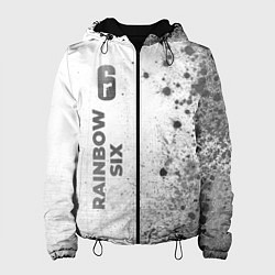 Куртка с капюшоном женская Rainbow Six - white gradient по-вертикали, цвет: 3D-черный