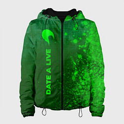 Куртка с капюшоном женская Date A Live - green gradient по-вертикали, цвет: 3D-черный