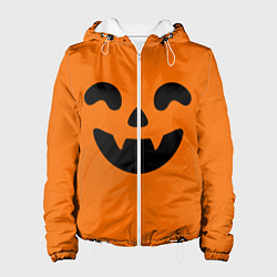 Куртка с капюшоном женская Весёлая тыква верх, цвет: 3D-белый