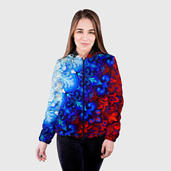 Куртка с капюшоном женская Душа моя Россия 2, цвет: 3D-черный — фото 2