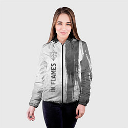 Куртка с капюшоном женская In Flames - white gradient по-вертикали, цвет: 3D-черный — фото 2