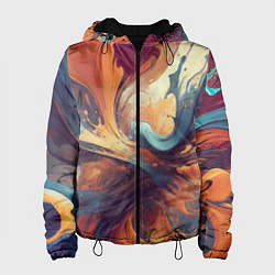 Женская куртка Акриловая абстракция в стиле Vallejo