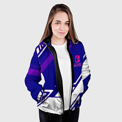 Куртка с капюшоном женская Нинтендо геометрия киберспорт, цвет: 3D-черный — фото 2