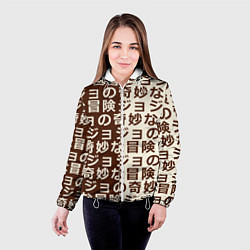 Куртка с капюшоном женская Japan pattern, цвет: 3D-белый — фото 2