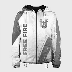 Куртка с капюшоном женская Free Fire - white gradient вертикально, цвет: 3D-черный