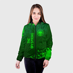 Куртка с капюшоном женская The Offspring - green gradient вертикально, цвет: 3D-черный — фото 2