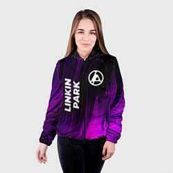 Куртка с капюшоном женская Linkin Park 2024 violet plasma, цвет: 3D-черный — фото 2