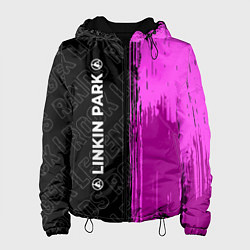 Куртка с капюшоном женская Linkin Park 2024 rock legends по-вертикали, цвет: 3D-черный