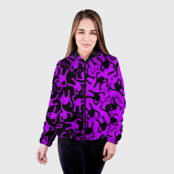 Куртка с капюшоном женская Ъуъ съука mem pattern, цвет: 3D-черный — фото 2