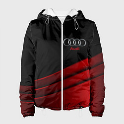 Куртка с капюшоном женская AUDI carbon metal, цвет: 3D-белый