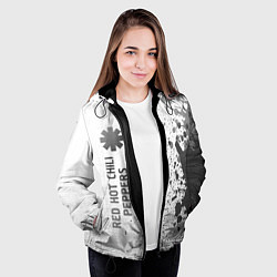 Куртка с капюшоном женская Red Hot Chili Peppers - white gradient по-вертикал, цвет: 3D-черный — фото 2