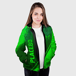 Куртка с капюшоном женская Placebo - green gradient вертикально, цвет: 3D-черный — фото 2