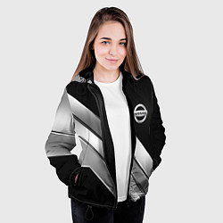 Куртка с капюшоном женская Nissan metal steel auto, цвет: 3D-черный — фото 2