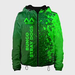 Куртка с капюшоном женская Bungo Stray Dogs - green gradient по-вертикали, цвет: 3D-черный
