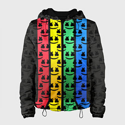 Куртка с капюшоном женская Marshmello neon music dj, цвет: 3D-черный