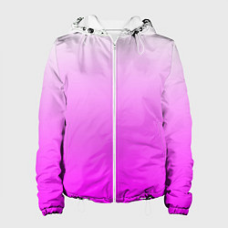 Куртка с капюшоном женская Gradient color pink, цвет: 3D-белый