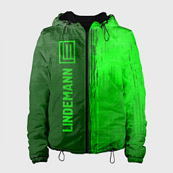 Куртка с капюшоном женская Lindemann - green gradient по-вертикали, цвет: 3D-черный