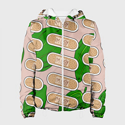 Куртка с капюшоном женская Я в порядке пластырь, цвет: 3D-белый