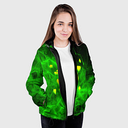 Куртка с капюшоном женская Doom storm green, цвет: 3D-черный — фото 2