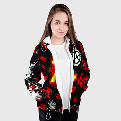 Куртка с капюшоном женская Half life anarhy, цвет: 3D-белый — фото 2