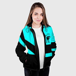 Куртка с капюшоном женская Ъуъ съука геометрия, цвет: 3D-черный — фото 2