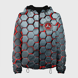 Куртка с капюшоном женская Mercedes броня, цвет: 3D-черный