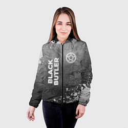 Куртка с капюшоном женская Black Butler - grey gradient вертикально, цвет: 3D-черный — фото 2
