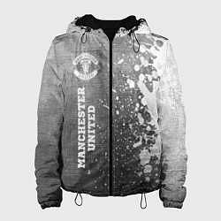 Куртка с капюшоном женская Manchester United - grey gradient по-вертикали, цвет: 3D-черный