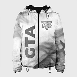 Куртка с капюшоном женская GTA - white gradient вертикально, цвет: 3D-черный