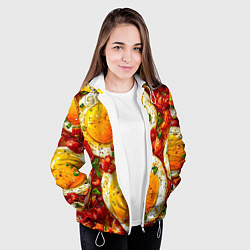 Куртка с капюшоном женская Яичница-глазунья, цвет: 3D-белый — фото 2