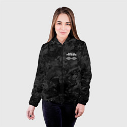 Куртка с капюшоном женская Arctic Monkeys - серый тайдай, цвет: 3D-черный — фото 2