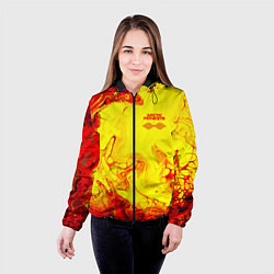 Куртка с капюшоном женская Arctic Monkeys - ядовитые подтеки, цвет: 3D-черный — фото 2