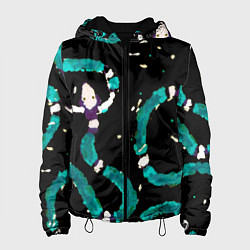 Куртка с капюшоном женская Змейки на охоте, цвет: 3D-черный