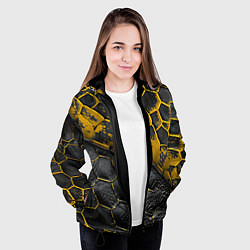 Куртка с капюшоном женская Костюм рептилии, цвет: 3D-черный — фото 2