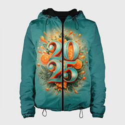 Куртка с капюшоном женская Мандариновый 2025, цвет: 3D-черный