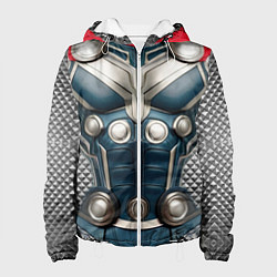 Куртка с капюшоном женская Костюм Тора Бога грома, цвет: 3D-белый