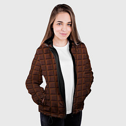 Куртка с капюшоном женская Горький шоколад, цвет: 3D-черный — фото 2