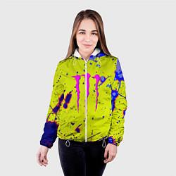 Куртка с капюшоном женская Monster energy краски, цвет: 3D-белый — фото 2