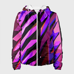 Женская куртка Фиолетово -чёрная абстракция
