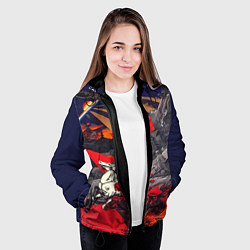 Куртка с капюшоном женская Советский Союз - Заря Человечества, цвет: 3D-черный — фото 2