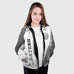 Куртка с капюшоном женская Bayern - white gradient вертикально, цвет: 3D-черный — фото 2