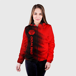 Куртка с капюшоном женская Daewoo - red gradient по-вертикали, цвет: 3D-черный — фото 2