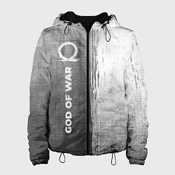 Куртка с капюшоном женская God of War - grey gradient по-вертикали, цвет: 3D-черный