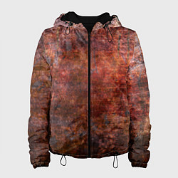 Куртка с капюшоном женская Абстракция - rusty wall, цвет: 3D-черный